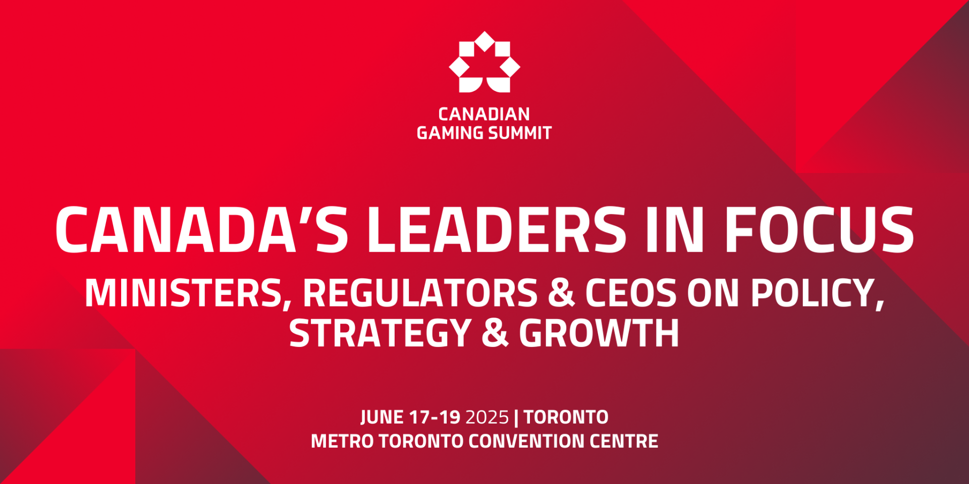 At the heart of the Canadian Gaming Summit 2025, the Leaders Track will convene ministers, regulators, and top executives to share high-level insights into the future of gaming. Taking place on Wednesday, 18 June at the Metro Toronto Convention Centre, the track will feature seven sessions that peel back the curtain on the pivotal developments, policy shifts, and market dynamics set to shape Canada’s gaming ecosystem in the years ahead. Rasmus Sojmark, Founder and CEO of SBC, said: “Our goal with the Leaders Track is to elevate the conversations already taking place in this exciting market. By uniting policymakers, regulators, and business leaders on one stage, we’re bringing together the sharpest minds in Canadian gaming to challenge assumptions and engage in frank discussions about what’s next for Canada.” The track will kick off with opening remarks from Duncan Hannay (President, OLG), followed by a high-profile fireside chat featuring the Hon. Stan Cho, Ontario’s Minister of Tourism, Culture and Gaming; the Hon. Doug Downey, Attorney General of Ontario; and Dave Forestell, Chair of the Alcohol and Gaming Commission of Ontario (AGCO). Together, they will unpack Ontario’s progress throughout the past years, including the strategic separation of iGaming Ontario (iGO) from AGCO and the broader vision driving the province’s long-term gaming strategy under Minister Cho’s leadership. Attendees will also hear a keynote address from Alberta’s Minister for Service Alberta and Red Tape Reduction, Dale Nally, who returns to the Canadian Gaming Summit after last year’s announcement of Alberta’s intention to follow Ontario’s iGaming model. Minister Nally will provide critical updates on the province's progress and outline the timeline and expectations for stakeholders in the coming months. The keynote panel, Building a Sustainable Gaming Model in Canada, will tackle the growing challenges and opportunities facing the national industry. The conversation will confront rising pressures from emerging technologies, unregulated operators, and the rise of sweepstakes and prediction exchanges. Panelists Paul Burns (CEO, Canadian Gaming Association), Dallas McCready (CEO, ALC), Dr. Karin Schnarr (CEO, AGCO), and Ilkim Hincer (CLO, GeoComply) will share strategic insights on how to preserve long-term market stability while navigating regulatory complexity and accelerating innovation. The SBC Leaders panel, To Market, to Market: Where Will the New Customers Come From?, will examine operator differentiation strategies in Ontario’s maturing market and highlight customer acquisition tactics as Alberta prepares for its 2026 launch. Tom Burdakin (VP of Marketing, FanDuel), Paris Smith (Founder, Life Winning/Defy The Odds), and Scott Vanderwel (CEO, PointsBet Canada) will discuss competitive positioning, product adaptation, and effective marketing approaches. The session Integrity in Betting: Setting a Standard for Canada will examine how the International Betting Integrity Association (IBIA) and the Professional Footballers Association Canada (PFA Canada) have partnered to establish national sports integrity standards that could serve as a benchmark for the entire Canadian market. Speakers Scott Grant (Senior Manager, Investigations, Canadian Centre for Ethics in Sports), Daniel Kruk (Executive Director, PFA Canada), Dave Phillips (COO, AGCO), and Jean-François Reymond (Education Ambassador, IBIA) will discuss how training, education, and technology can be leveraged to create a robust framework that combats match manipulation and safeguards the integrity of Canadian sport nationwide. Updates from Ontario will bring together the chairs of the province’s key regulatory and operational bodies to explore the latest developments in Canada’s first and only open iGaming market for private operators. Dave Forestell (Chair, AGCO), Heidi Reinhart (Chair, iGaming Ontario), and Jim Warren (Chair, OLG) will share insights into what Ontario’s record revenues reveal about market maturity, and how these lessons could inform emerging frameworks across other provinces. The panel will be moderated by Peter Czegledy (Partner, Aird & Berlis LLP). The Leaders Track at the Canadian Gaming Summit is one of several focused content streams addressing the most critical issues shaping Canada’s gaming industry. Additional tracks will feature in-depth sessions on Sports Betting & Casino, Cybersecurity, Player Protection, Affiliates & Advertising, and Payments & Compliance. Get your tickets for the Canadian Gaming Summit! Full Event Passes are still available at a discounted rate of $795 per person when you book as a group of three or more — saving you $200 per ticket with our Group Discount. You can also grab an Expo Plus Pass for $195, which gives you access to all conference tracks, sessions, and the show floor. Please note: this pass does not include access to networking events. Operators and affiliates are eligible for free Full Event Passes, just apply via the respective links.