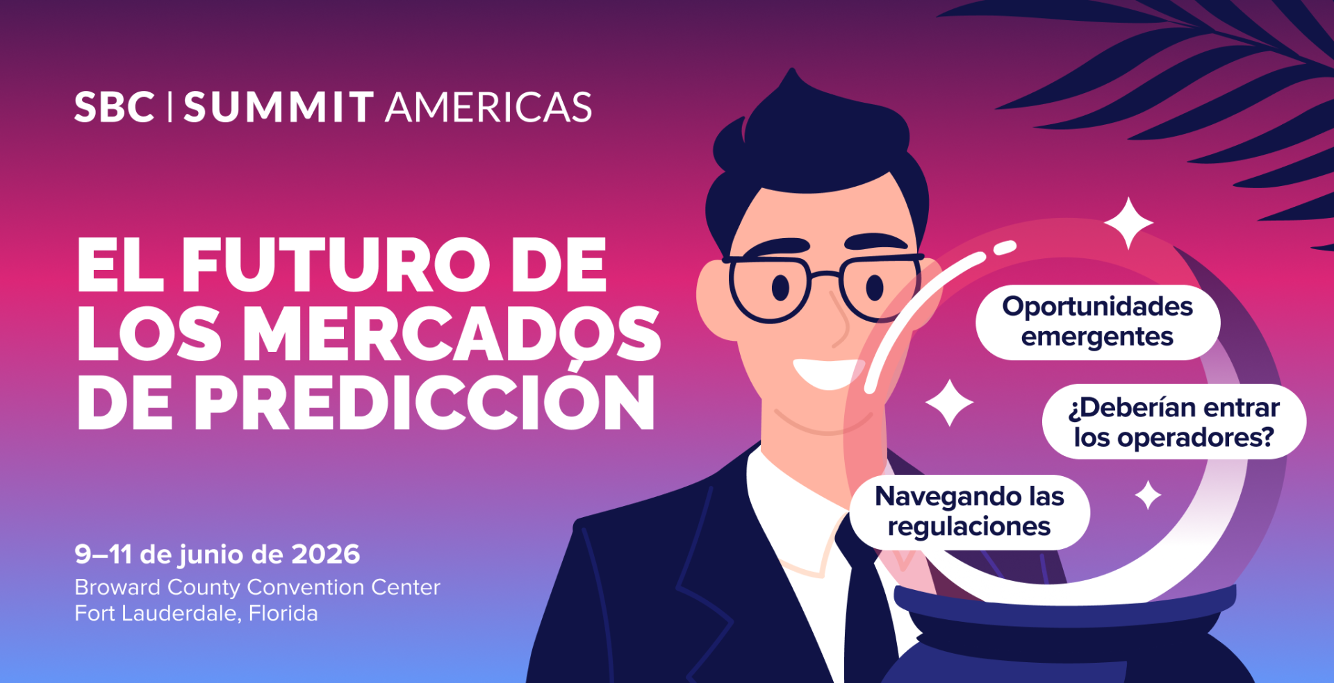 ¿Quién será el próximo presidente de Estados Unidos? ¿Quién ganará el Premio Nobel de la Paz? ¿Los Kansas City Chiefs se consagrarán en el próximo Super Bowl? Estas son las preguntas que han establecido a los mercados de predicción en los primeros lugares de las agendas de noticias, llevando las valoraciones de Kalshi y Polymarket a un total combinado de 13 mil millones de dólares, y captando la atención de toda la industria del juego y las apuestas deportivas en Estados Unidos. En pocas palabras, los mercados de predicción están dominando la conversación en el país. Situados en una ambigua zona gris entre las apuestas y la inversión financiera, algunos los consideran una mina de oro, mientras que otros los ven como juego de alto riesgo. Su naturaleza controversial los convierte en uno de los temas principales de nuestra agenda en SBC Summit Americas 2026. En este artículo, exploraremos qué son los mercados de predicción, el marco regulatorio incierto en el que operan y cómo los delegados podrán profundizar en este tema durante el evento. ¿Qué son los Mercados de Predicción? Un mercado de predicción, en su forma más simple, es una apuesta sobre si algo ocurrirá o no. Así funcionan: Los usuarios compran acciones, valoradas entre 0 y 1 dólares, que representan la probabilidad de un resultado. Cada participante puede comprar una acción de “Sí” o de “No”, según lo que crea que sucederá. El precio fluctúa conforme las personas compran o venden, reflejando el consenso cambiante sobre la probabilidad del evento. Una vez que se conoce el resultado, las acciones ganadoras pagan 1 dólar, mientras que las perdedoras no tienen valor. Por ejemplo, en las elecciones presidenciales de 2024 entre Donald Trump y Kamala Harris, los usuarios podían comprar acciones sobre quién ganaría. Si creías que Trump ganaría, comprabas acciones de “Sí”; si apoyabas a Harris, las de “No”. Los precios variaban según la opinión pública. Si Trump subía en las encuestas, su acción podía alcanzar los 0.63 dólares; si tenía un mal debate, bajaba. Al final de la elección, las acciones ganadoras pagaban 1 dólar, por lo que una inversión de 10 dólares en acciones de Trump a 0.63 dólares rendía aproximadamente 15.87 dólares si ganaba. ¿Suena como una apuesta? No exactamente. Por Qué los Mercados de Predicción Son Controversiales Los mercados de predicción no nacieron como productos de apuestas. Los economistas los usaron inicialmente para prever elecciones, decisiones políticas y eventos globales, bajo una idea sencilla: cuando hay dinero en juego, la gente revela lo que realmente piensa. En las elecciones de 2024, estas plataformas pasaron al mainstream. Cadenas como CNN, NBC y Fox News empezaron a usarlas como indicadores de opinión pública, mucho más precisos que las encuestas tradicionales. A partir de ahí, Kalshi y Polymarket expandieron sus horizontes más allá de la política, ofreciendo mercados sobre quién ganaría la NBA, el Super Bowl o incluso eventos de entretenimiento. El problema: al acercarse tanto al modelo de las casas de apuestas, entraron en conflicto regulatorio. Mientras las apuestas deportivas están reguladas estado por estado, los mercados de predicción dependen de la Comisión de Comercio de Futuros de Productos Básicos (CFTC), ya que se consideran productos financieros. Esto les permite operar legalmente en estados donde las apuestas deportivas están prohibidas, como California, Texas y Georgia. Sin embargo, su estatus es altamente polémico y objeto de litigios. Por Qué los Mercados de Predicción Importan para la Industria del Juego Cuando los mercados de predicción se expandieron hacia el deporte, comenzaron a competir directamente con las casas de apuestas deportivas tradicionales. Esto ha puesto a los operadores estadounidenses ante una disyuntiva: ¿deberían entrar en este nuevo entorno o esperar una intervención regulatoria que elimine la competencia gris? Gigantes como DraftKings y FanDuel ya han decidido apostar por esta tendencia, lanzando DraftKings Predictions y FanDuel Markets. Aunque aún están en desarrollo, estos productos podrían transformar la frontera entre finanzas y apuestas. Mientras se han apostado casi 30 mil millones de dólares este año, los mercados de predicción representan una oportunidad fascinante para las marcas del sector. En SBC Summit Americas, los asistentes explorarán cómo estas plataformas podrían redefinir los límites entre la inversión y el juego, y qué implicaciones tienen para el futuro de la industria. Mercados de Predicción en SBC Summit Americas En SBC Summit Americas 2026, hemos integrado este tema en distintos paneles y debates, donde líderes del sector, reguladores y representantes tribales analizarán los desafíos regulatorios y el potencial comercial de este espacio en evolución. Algunas de las sesiones destacadas incluyen: El estado actual de los mercados de predicción en Estados Unidos Miércoles 10 de junio de 2026 | Leaders Stage | 11:20 – 12:00 De la regulación a la representación: dando voz a las tribus en el futuro del juego en Estados Unidos Miércoles 10 de junio de 2026 | Leaders Stage | 16:50 – 17:30 Mercados de predicción: ¿el futuro de los estados? Jueves 11 de junio de 2026 | North America Stage | 12:00 – 12:40 California: al borde de un año histórico Jueves 11 de junio de 2026 | North America Stage | 13:40 – 14:20 Reflexión Final Los mercados de predicción están en el centro de la conversación en Estados Unidos. Mientras Kalshi y Polymarket lideran el mercado y grandes operadores como FanDuel y DraftKings se preparan para entrar, el futuro de este sector está en juego. Comprender cómo funcionan, cómo se regulan y hacia dónde se dirigen será esencial para cualquiera que busque entender el futuro del juego en el país. Consigue tus Pases para SBC Summit Americas 2026 Los operadores y afiliados pueden solicitar un Pase VIP gratuito, que les otorga acceso completo a todas las sesiones de conferencia, la sala de exposiciones y nuestros exclusivos eventos de networking. 👉 Aplica aquí para tu pase gratuito 🎟️ Pase VIP Early Bird – Nuestros Pases VIP están disponibles por solo $400, con un ahorro de $300. Este pase te da acceso completo a la agenda de conferencias, la zona de exposición, comida gratuita en nuestro Food Festival y a todos los eventos nocturnos de networking. 🎟️ Pase Expo+ – El Pase Expo+ te da acceso a todas las sesiones de conferencia y al piso de exposición por solo $95. Ten en cuenta que este pase no incluye comida gratuita ni acceso a los eventos de networking. 🎟️ Pase Expo Only – Nuestro pase gratuito, que te da acceso únicamente al piso de exposición. Es la opción perfecta para equipos con presupuesto limitado o para quienes desean conocer más sobre la industria.