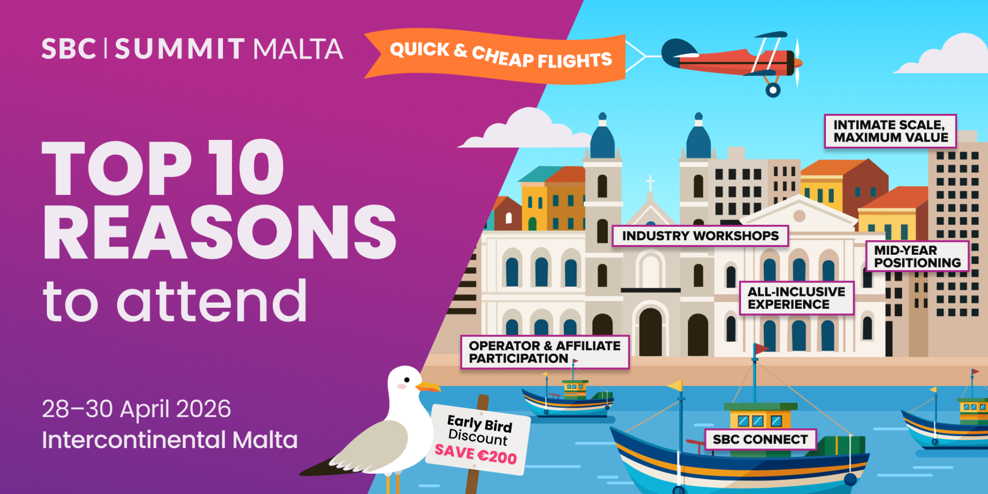 Top 10 Reasons to Attend SBC Summit Malta 2026 - SBC Events