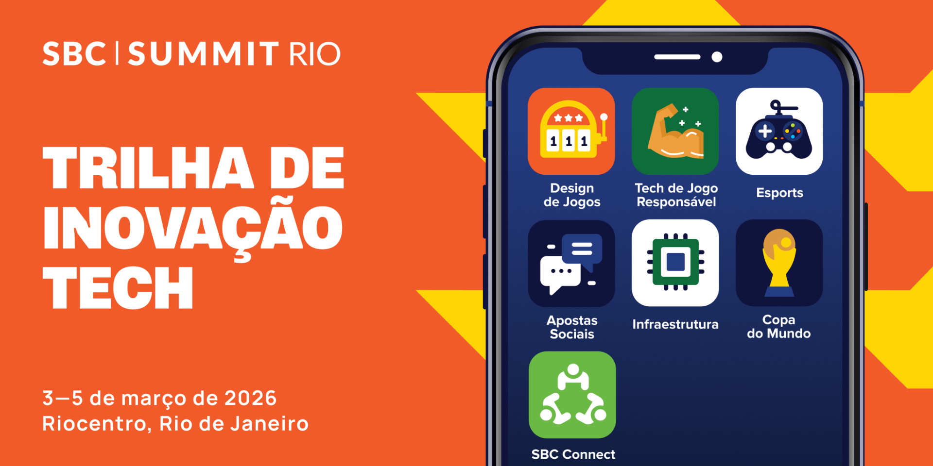 Tech Innovation Stage no SBC Summit Rio 2026