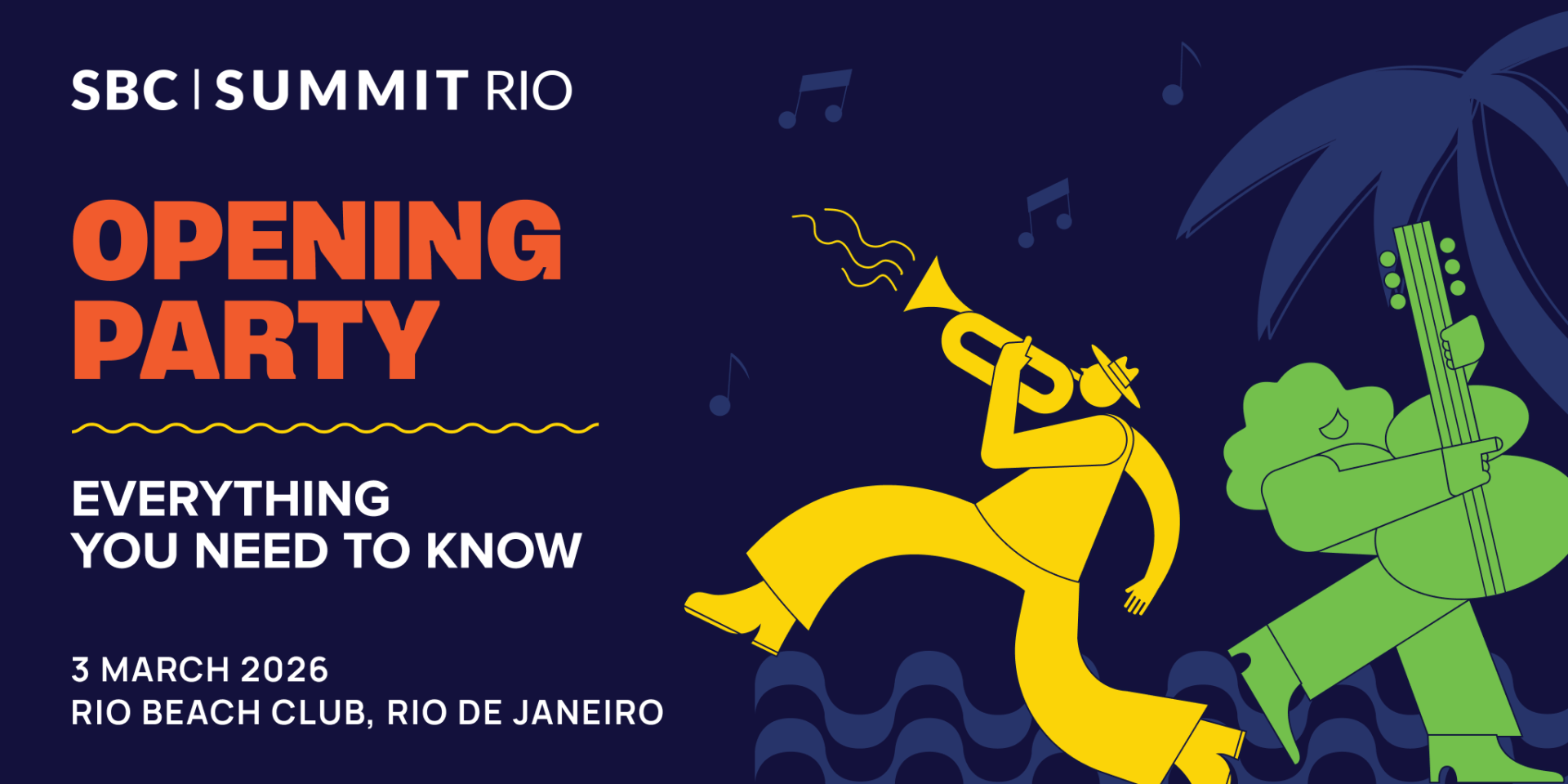 SBC Summit Rio Opening Party: Your Guide to Kicking off the Week in True Brazilian Style If you’re a seasoned SBC event goer, you’ll be aware of our networking party setup. They usually begin at 7 pm, the location is always on point, and free food and drinks flow as easily as the conversations. But this year, we asked ourselves: how can we elevate SBC Summit Rio’s Opening Party even further? The answer was to create a networking experience drenched in Brazilian culture, which is why this year’s opening party is our very own Festa pé na areia (sunset beach party) at Rio Beach Club. Starting earlier at 4 pm, the afternoon gives attendees more time to enjoy the sunset views and organic conversations, with activities ranging from jet skiing and beach volleyball to a traditional Brazilian barbecue. It is designed to be relaxed, social, and genuinely fun, setting the perfect tone for high-value networking before the summit begins. Here are the key details at a glance: Location: Rio Beach Club Time: 4pm - 11pm Activities: Volleyball, footvolley, beach tennis, jet-ski rides Extras: 500 pairs of Havaianas to give away (thanks to Wazdan), shisha (for hire) available to enjoy by the pool Food & Drink: Brazilian BBQ, complimentary drinks all evening Badge Pickup: Beat the Wednesday morning rush and collect your conference badge at our Opening Party! Clothing Recommendations: Casual (welcome to bring a change of clothes for sporting activities and use the lockers provided) Read on to find out the full details! 🇧🇷 Rio Beach Club Rio Beach Club is set just away from the Barra da Tijuca, Brazil’s longest beach. The club centres around a swimming pool, surrounded by lounge chairs and parasols for relaxed conversations in the Rio heat, with a purpose-built beach sports arena nearby offering beach volleyball, footvolley, and beach tennis (but more on that later!). There are also plenty of bars located throughout the club, ensuring the complimentary drinks will continue flowing all night. Plus, the beach club offers gorgeous sunset views of the mountains, sea, and lakes in the distance. ⏰ Timings We're starting at the earlier time of 4 pm to ensure our attendees have plenty of time to network, take part in our activities, and enjoy our Brazilian barbecue. The earlier start also means you’ll be treated to gorgeous sunset views over Barra da Tijuca. As a little added bonus, the first 500 guests through our doors will be treated to a free pair of Havaianas courtesy of Wazdan. (thank you, Wazdan!) 🤾‍♀️ Activities Most networking parties consist of grabbing a few drinks and making cold introductions. But SBC networking parties are about creating shared memories, which will make networking not only more fun, but more natural and seamless when reconnecting across the week. Let's take a look at what's on offer during SBC Summit Rio's Opening Party: 🌊 Jet Ski Rides Rio Beach Club is situated by the waters surrounding Barra da Tijuca, Brazil's longest beach. We're giving our guests the chance to explore these waters with complimentary jet ski rides. What better way to shake off any networking nerves than with a huge shot of jet skiing adrenaline? 🏖️ Beach Sports Friendly competition is a great way to spark natural conversations. Thanks to Rio Beach Club’s dedicated sports area, the Opening Party will feature a number of beach activities for attendees to engage in across the afternoon. Here’s what will be on offer: 🏐 Beach Volleyball - Rally your tallest teammates and settle the ultimate bragging rights on the sand. Fast-paced, energetic, and perfect for team bonding. ⚽ Footvolley - Brazil’s lovechild between football and table tennis. This is where the smoothest touch and quickest reflexes shine. 🎾 Beach Tennis - Laid back, social, and ideal for one-to-one chats between rallies. A great option for those who prefer networking with a softer competitive edge. 💨 Shisha for Hire Shisha by the pool can be a great way to relax and unwind. We’ll have shisha available for hire throughout the Opening party! 🍗 Food & Drink We'll have a Brazilian BBQ on the go from the late afternoon into the early evening, so you don't have to worry about where to have dinner. We will have all of the staples of a Brazilian barbecue on the go, from chicken hearts to juicy steaks. Here’s a look at what we’ll be serving: Picanha (rump cap steak) Linguiça (Brazilian sausage) Fraldinha (flank steak) Chicken hearts Pão de queijo (cheese bread) Farofa (toasted cassava flour) Vinaigrette salsa Desserts include: Brownies with ice cream Chocolate mousse Grilled banana with sugar and cinnamon Caramelised grilled pineapple Grilled banana As for drinks, there’ll be cocktails, beers, wines, and soft drinks to choose from! 💃 Dress Code Our networking events usually follow a smart-casual dress code, but as we’re going for a beach party vibe, feel free to go more casual. If you’re planning on playing sports, there will be lockers, changing rooms and showers provided should you wish to freshen up – so feel free to bring a change of clothes along! 🎶 Music Our DJ will be spinning a mix of Brazilian rhythms and beach club classics to keep the energy flowing all night! Here’s a classic Rio sunset set to get you in the mood! ARTBAT at Bondinho Pão de Açúcar in Rio de Janeiro, Brazil for Cercle 🎟️ Conference Badge Pickup One of the biggest advantages of attending our Opening Party is often overlooked – you can pick up your conference badge! While this may sound little, it’s a huge advantage going into the summit because it means you don’t have to worry about collecting your pass on day one. This gives you extra time to plan your day, eat some breakfast, or simply set your wake-up alarm a little later. The Full Benefits of Our Networking Parties The strongest connections rarely start with a formal introduction. Experiences like the Opening Party create relaxed, spontaneous opportunities to meet fellow attendees, with shared moments becoming natural anchor points for reconnecting later on the show floor. Those connections often lead to follow-up conversations and meetings throughout the event week, helping turn informal introductions into tangible business outcomes. 🎫 How to Secure Your Ticket (And Join Us at Our Opening Party) Our Opening Party, as with all our evening networking events, are available for VIP Pass holders only. If you want to get your hands on one, here’s how: Operator or affiliate? The great news is you’re eligible for a FREE VIP Pass. Simply apply via this link. Group Pass Discount - Coming to SBC Summit Rio with a team? You can get three tickets or more for just $R1800 each instead of our usual R$3000. That’s a saving of R$3600 - more than a whole free ticket! Secure a Group Pass here. VIP Pass - To secure a VIP Pass on its own, click here.