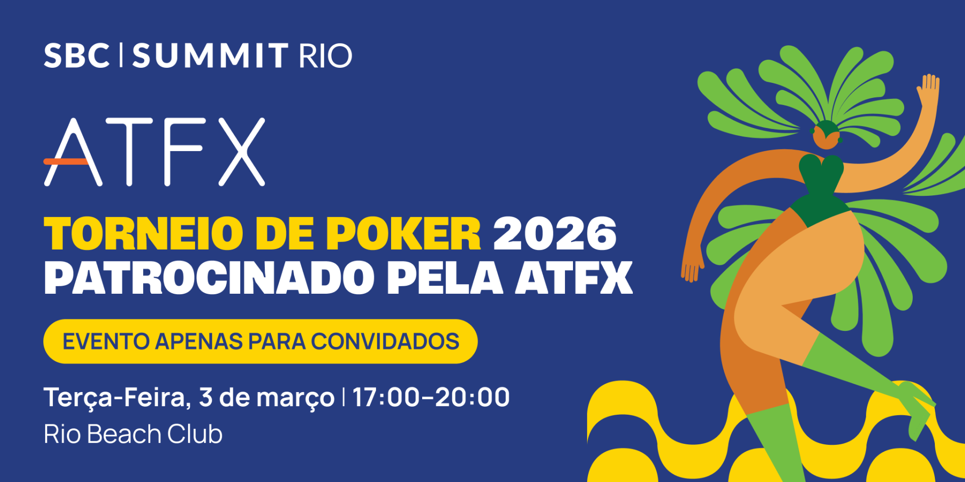 A Broker global premiada ATFX patrocina o Torneio de Poker do SBC Summit Rio 2026