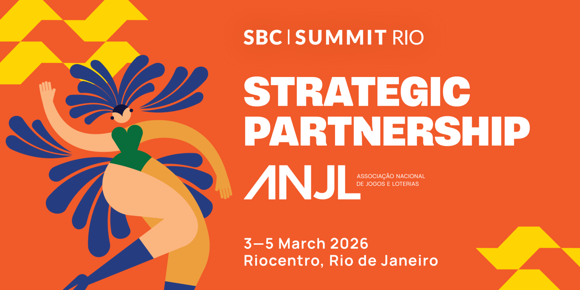 SBC Announces Strategic Partnership with ANJL for SBC Summit Rio SBC has announced a strategic partnership with the National Association of Games and Lotteries (ANJL) for SBC Summit Rio, bringing one of Brazil’s most influential industry bodies into the heart of the country’s leading event for the betting and gaming market. The partnership has been formalised ahead of SBC Summit Rio, which will take place from 3 to 5 March 2026 at Riocentro in Rio de Janeiro. The event is set to welcome more than 15,000 delegates from Brazil and leading international sports betting and gaming markets, bringing together operators, suppliers, regulators and investors under one roof. Beyond SBC Summit Rio, the collaboration will continue across other key SBC events with a strong Brazilian audience, including SBC Summit Americas and SBC Summit in Lisbon. Founded in March 2023, ANJL represents companies that legally operate across Brazil’s lotteries, sports betting and gaming ecosystem. The association plays an active role in supporting the development of a transparent, ethical and well-regulated market, working closely with legislators and executive authorities to strengthen regulation, prevent capital flight and attract foreign investment. Its work is underpinned by a strong focus on consumer protection, responsible advertising and the fight against illegal gambling. Plínio Lemos Jorge, President of ANJL, said: “ANJL continues to pursue its mission of representing the gaming industry in key forums, always defending a market committed to transparency, legality and the well-being of bettors. “For ANJL, the partnership with SBC reinforces the commitment of its member companies to a legal and professional market. The exchange of experience between companies and specialists who are global references enriches the search for innovative solutions, promoting important debates that ultimately drive the development of the sector in Brazil and worldwide.” Through the partnership, ANJL will benefit from a platform that amplifies its advocacy, educational initiatives and engagement with the wider regulated ecosystem. The collaboration also supports ANJL’s broader objectives of promoting best practices, information sharing with authorities, and the professional development of the sector through training and knowledge exchange. For SBC, the partnership strengthens relationships with Brazil’s most influential industry bodies and reinforces SBC Summit Rio’s position as the leading forum for senior decision-makers navigating the country’s regulated betting landscape. Lucía Mouriño, VP Relationships LatAm at SBC, said: “ANJL plays a central role in shaping Brazil’s regulated betting market, particularly around compliance, consumer protection and market integrity. Partnering with the association strengthens the quality of dialogue at SBC Summit Rio and ensures the event reflects the priorities, challenges and opportunities facing the industry on the ground.” SBC Summit Rio will bring together 15,000 attendees for three days of networking, education, and business development. More than 150 speakers will address the industry across dedicated tracks, including Leadership, Tech Innovation, and Marketing, with specialist summits such as the Affiliate Leaders Summit and Payment Expert Summit offering focused insights into Brazil's affiliate and payments ecosystems. The exhibition floor will host over 400 exhibiting and sponsoring brands, providing delegates with direct access to the latest products, services, and innovations. With leading licensed operators and prospective market entrants under one roof, SBC Summit Rio has established itself as the essential gathering for anyone looking to succeed in Brazil's rapidly evolving regulated market. About the National Association of Games and Lotteries The National Association of Games and Lotteries (ANJL) represents companies that legally operate games and lotteries in Brazil. The organisation promotes transparency and a collaborative approach with legislators and executive authorities to improve regulation, prevent capital flight, and attract foreign investment. The organisation’s mission is to promote a responsible and ethical games and lotteries sector, with a focus on fair betting practices, tax fairness, support for sport, consumer protection, responsible advertising, information sharing with authorities, and economic contribution. The ANJL provides dedicated assistance to its members for help with regulatory and operational matters, helping companies adapt to market changes. The ANJL also offers education for its members on compliance, regulation, marketing, and operational management. Ready to attend SBC Summit Rio? Here’s how: Secure your place with a VIP Event Pass for R$3000 – enjoy full access to all conference sessions, the exhibition floor, exclusive networking events, and complimentary food and drink at our Food Festival. Bringing the team? Take advantage of our Group Pass Discount — purchase three or more VIP Event Passes and pay just R$1800 per ticket. Operator or affiliate? You may be eligible for a complimentary VIP Event Pass, which includes full access to the exhibition, conference, and exclusive networking events. Apply now to reserve your spot. Expo+ Pass: Gain access to the full exhibition floor and all conference sessions. This does not include access to our exclusive VIP evening networking events. Expo Only Pass: Free to attend, this pass gives you access to the exhibition floor – perfect for networking and exploring the show without attending the conference sessions.