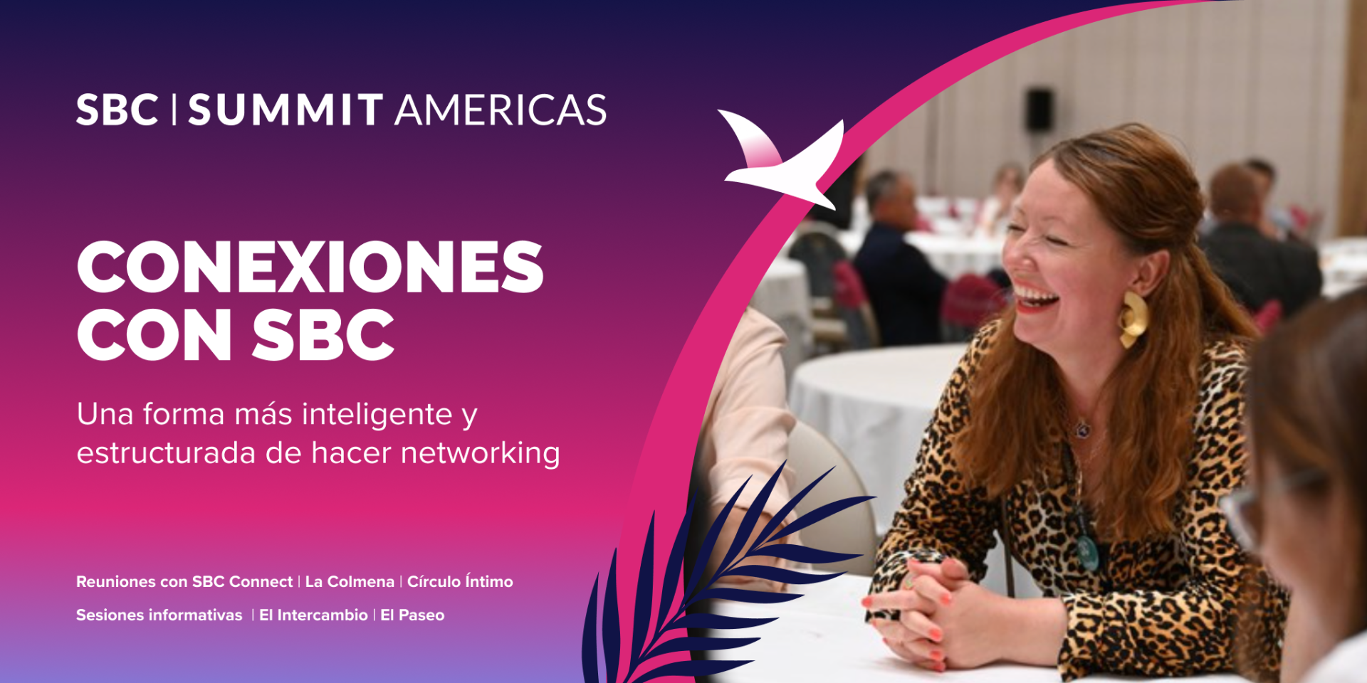 Sesión de networking en SBC Summit Americas con profesionales conectando a través de reuniones y eventos estructurados