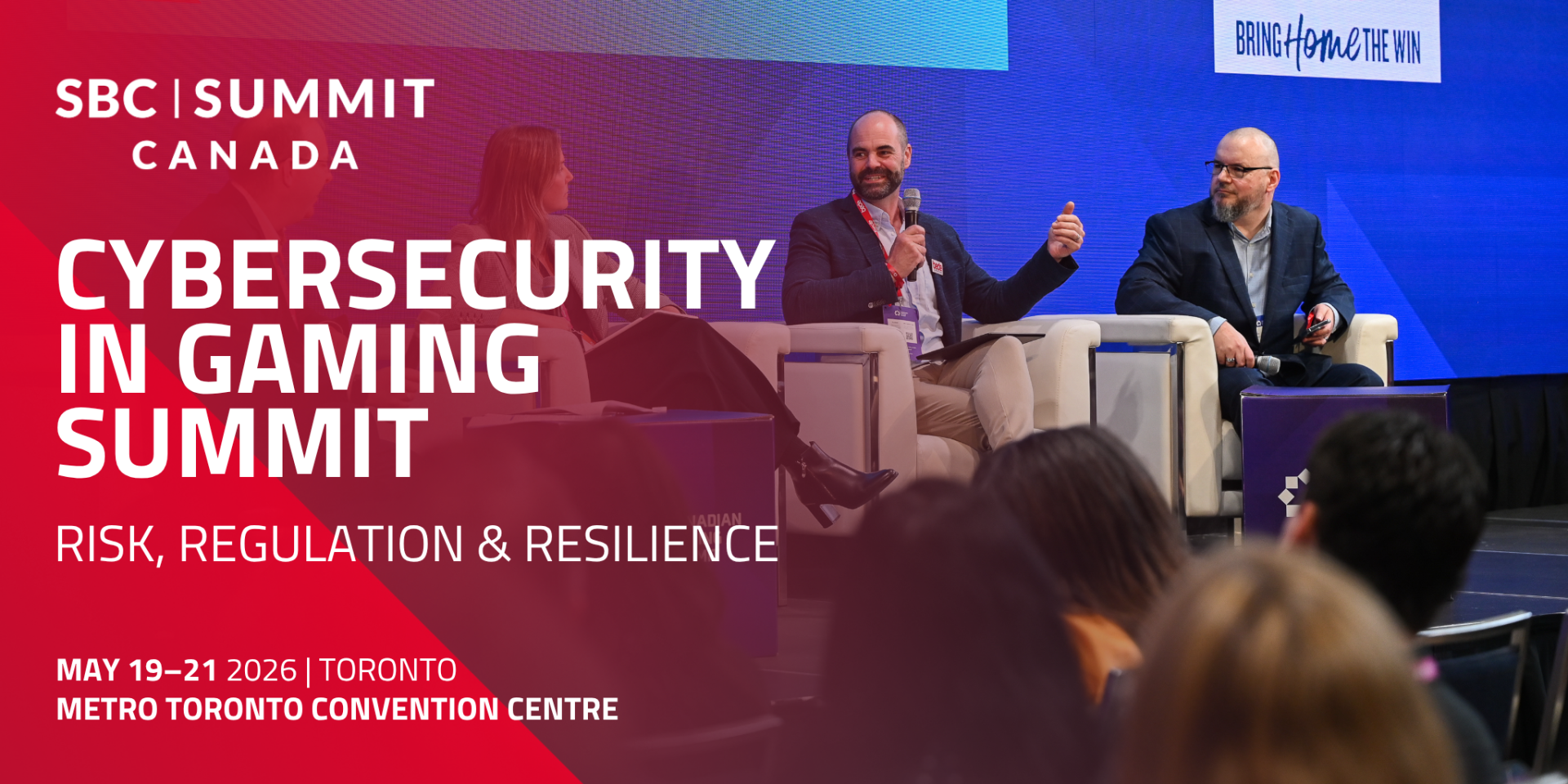 Cybersecurity in Gaming Summit session at SBC Summit Canada focusing on AI, risk, and compliance