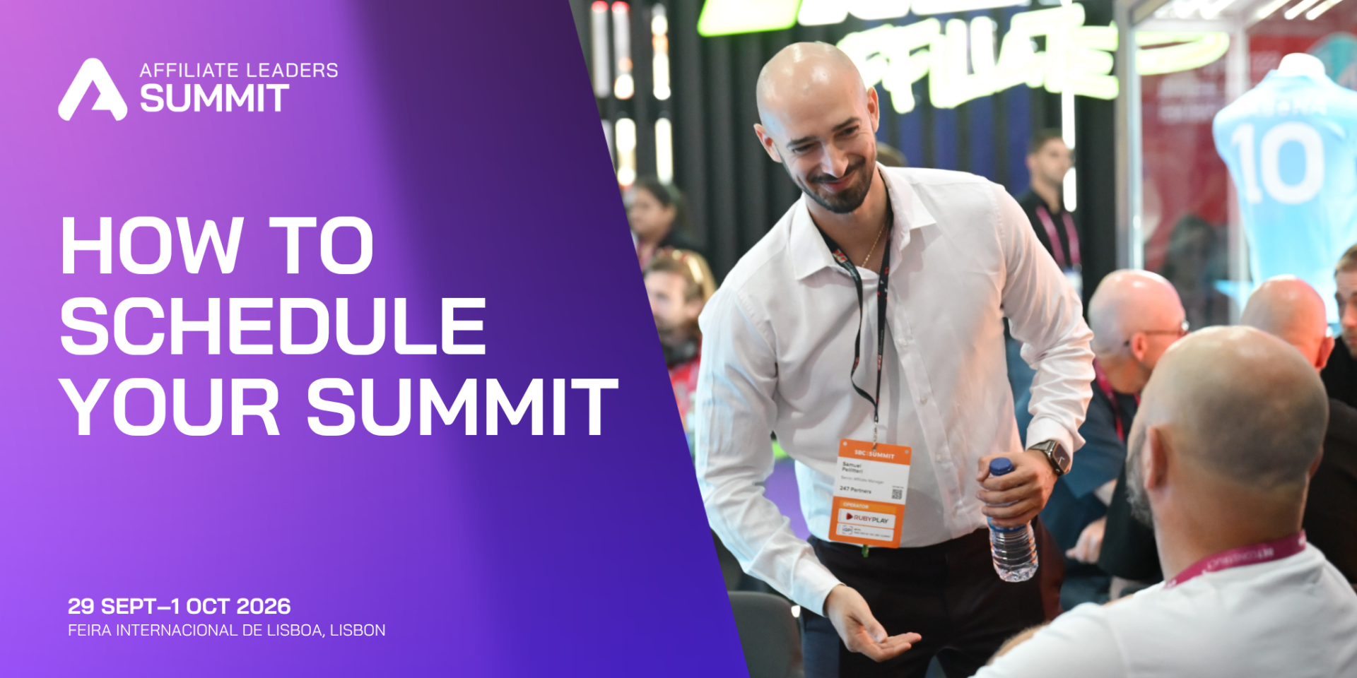 As a standalone event for 2026, Affiliate Leaders Summit gives affiliates three days dedicated to the partnerships, strategies and technologies driving customer acquisition. As an Affiliate Leaders Summit affiliate attendee, you’ll receive a VIP Pass granting access to its 15,000 sqm show floor, two conference stages and dedicated meeting spaces, as well as the wider SBC Summit exhibition, conference programme, Super Stage and evening events. With so much available, the challenge is making sure every meeting, session and experience that matters to you can fit into your schedule. Every affiliate will arrive with different audiences, markets and commercial priorities. This sample itinerary shows how careful planning can turn three packed days into valuable introductions, practical insight and clear opportunities to pursue after Lisbon. Before the Show Begins: Maximise SBC Connect With an Affiliate Leaders Summit VIP Pass, you receive advanced access to the Affiliate Leaders Summit SBC Connect, the event’s dedicated networking app. Through the platform, you can browse attending delegates and exhibitors, identify relevant operator programmes and technology partners, send messages and arrange meetings in the Affiliate Leaders SBC Connect Lounge, located at F741 on the floor plan. With the app launching this month, you can begin building your schedule before arriving in Lisbon. Confirming meetings, saving conference sessions and identifying priority exhibitors in advance means spending less time organising on-site and more time focused on valuable conversations once the event begins. Make sure you’re ready for the launch by downloading the app for Apple or Android here. Monday, 28 September You board your TAP Air Portugal flight to Lisbon, booked using the Affiliate Leaders Summit’s exclusive travel discount, which offers 10% off Economy Class round-trip fares and 15% off Business Class round-trip fares. You touch down at Lisbon’s Humberto Delgado Airport. After collecting your luggage, you follow the signs along the floor to SBC and Affiliate Leaders Summit badge collection, located just outside arrivals. The process is quick and easy, allowing you to skip the registration queues when you arrive at the event. You arrive at your hotel booked through SBC’s official hotel partner, giving you access to exclusive preferential rates. After a quick freshen up and a change of outfit, you’re ready to check out what the beautiful city of Lisbon has to offer. But don’t overdo it! Tomorrow’s the start of the Affiliate Leaders Summit. Tuesday, 29 September 08:30: You step outside your hotel and board the complimentary shuttle to the Affiliate Leaders Summit, ready for the day ahead. 09:00: After being dropped off outside of the Feira Internacional De Lisboa, you follow the signs for the Affiliate Leaders Summit entrance. You grab a Brazilian Açai bowl using your complimentary Food Festival wristband (pre-loaded with €30 per day). 09:30: With breakfast finished, you open SBC Connect and review your schedule for the day. You check meeting times and locations, respond to any last-minute messages or notifications and make sure your saved sessions and priority exhibitors fit around your appointments. With the day mapped out in one place, you are ready to hit the show floor when it opens. 10:00: The Affiliate Leaders Summit show floor is open! You begin by exploring the technology, media and acquisition businesses supporting affiliate growth, comparing approaches to tracking, content distribution, audience development and traffic generation. The first hour gives you time to understand what is available and identify the companies worth revisiting later in the day. 10:30: With the first introductions made, you head to the Affiliate Leaders SBC Connect Lounge (F741) for a meeting booked before the event via SBC Connect. You sit down with an operator affiliate team to discuss its priority markets, commercial model and the type of traffic it wants to attract. 11:30: It’s time to head over to the MEO Arena’s Super Stage to take in Leadership in Sports Business. You take in the insights from Michael Jordan (Basketball icon, investor and philanthropist), Carsten Koerl (Founder and CEO, Sportradar) and Jason Robins (Co-Founder and CEO, DraftKings). After a short break, you stay at the Super Stage for the Super CEO Panel: The Industry Speaks, featuring the world’s top operators. The discussion gives you valuable insight into the commercial priorities shaping the operator landscape and what those changes could mean for future affiliate partnerships. 13:20: After a packed morning on the Super Stage, you head back to the Food Festival for lunch. You use the break to review your notes, check your afternoon meetings in SBC Connect and recharge before heading to the Affiliate Leaders Stage in the afternoon. 14:30: You decide to check out the Conversion Club Stage for Scaling in 2026: What Every Founder Needs to Know. The panel shows you how an affiliate business can grow without relying on a huge team or heavy spending, exploring how AI, lean operating models and scalable systems can support sustainable expansion for affiliate businesses. 15:30–16:10: You move across to the Affiliate Leaders Stage for Content Evolution: Why Content Is the Most Undervalued Asset in iGaming Affiliation. The session shows you how to turn content into a growth tool, adapt your strategy for short-form and social-native formats and use stronger storytelling to support audience growth and commercial performance. 16:30: With fresh ideas from the afternoon’s sessions, you head back to the Affiliate Leaders SBC Connect Lounge for your second pre-arranged meeting. You meet an operator programme seeking new content partners or a platform supporting audience development, CRM or attribution, using the discussion to explore how its offering could support your own growth strategy. 17:00 With an hour left on the show floor, you visit Betsson Group Affiliates (F717) and Stars Partners (F121) to explore their brands, priority markets and partnership models. You then stop by ReferOn (F531) to learn how its affiliate management platform could support tracking, reporting and day-to-day partner relationships. 18:00: As the exhibition floor closes, you make your way to Festival Square, which is packed with live music, bars, and informal meeting spaces. It gives you the perfect chance to continue conversations from the show floor in a more relaxed setting before the evening’s Opening Party. 20:00: You finish the first day at the SBC Summit Opening Party at the stunning Pavilhão Carlos Lopes, which is just a 25-minute drive from the Affiliate Leaders Summit. Over complimentary drinks and live entertainment, you reconnect with the operators, affiliate managers and technology partners you met throughout the day. Wednesday, 30 September 10:00: Day two begins back on the Affiliate Leaders Summit show floor. This morning, your focus is operator partnerships, so you stop by Boomerang Partners (F116), Novibet (F316) and VBET (F816) to learn more about their priority markets, commercial models and the types of affiliates they are looking to work with. 11:00: After making those initial introductions, you head to the Affiliate Leaders SBC Connect Lounge (F741) for a meeting arranged before the event. You discuss your audience, strongest markets and traffic sources, giving both sides the opportunity to assess whether there is potential for a longer-term partnership. 12:00: After a morning focused on operator partnerships, you take an early lunch before heading across to Sala Tejo in the MEO Arena. You have added the Education+ Upgrade to your pass, giving you access to the afternoon’s Marketing & CRM Tech Academy. 13:30–17:00: You spend the afternoon taking part in expert-led, hands-on sessions designed to help you improve how your business plans, delivers and measures marketing campaigns. From building a campaign from brief to execution and comparing platforms including TikTok, Meta, Snapchat and YouTube to deciding where you would invest a $1 million marketing budget, the Academy gives you practical ideas that can be applied to your own acquisition strategy after Lisbon. 17:15: Before the exhibition closes, you return to VBET (F816) with questions about its priority markets, commercial terms and support for content partners. You exchange details with the relevant affiliate manager and agree on a practical next step after Lisbon 19:00: Your team has booked a table at the Affiliate Leaders Awards, giving you a valuable opportunity to strengthen existing relationships and connect with prospective partners away from the busy show floor. The evening begins with a champagne reception, followed by a three-course dinner, complimentary drinks and the awards ceremony itself, creating a relaxed setting to continue conversations with affiliates, operator programmes and technology providers from across the industry. Thursday 1 October 10:00: Your final day begins in the wider SBC Summit, which you can access with your Affiliate Leaders Summit VIP Pass. Across Halls 1, 2 and 4, you explore casino-focused operators, introduce your business to casino brands and affiliate teams, compare their target markets and identify programmes actively looking for new content and traffic partners. 11:00: One conversation stands out, so you sit down with the Betwinner team at its booth for a more detailed discussion. You introduce your audience and strongest traffic channels, learn more about the company’s casino offering and priority markets, and explore whether a tailored content campaign or affiliate agreement could provide the foundations for a new partnership. 13:00: After lunch, you return to the show floor for a meeting with the 1xBet affiliate team (C301), arranged after your initial visit that morning. You discuss the markets and content formats performing best for your audience, compare commission models and promotional support, and identify a suitable campaign to test once you return from Lisbon. 14:20: You return to the Affiliate Leaders Stage for Ask ’Em Anything: SEO, AI and the Future of Affiliate Growth. In the open Q&A, you put a question to one of the panellists on how your business can invest in improving its GEO. 15:00: With those recommendations fresh in your mind, you visit the Stake affiliate team at F416 for one final operator conversation. You discuss your strongest markets, audience profile and approach to casino content, before exploring whether your traffic would be suitable for one of its brands and agreeing what information each side needs to exchange after the event. 15:40: You finish the conference programme with Generative Engine Optimisation Masterclass: Here’s What Wins Next. The session provides a practical breakdown of how AI-powered search platforms select the sources included in generated answers and how affiliates can adapt their teams, content and measurement strategies for the GEO era. 16:20: Before leaving the exhibition, you confirm the next steps from your meetings with Betwinner, 1xBet and Stake. You agree dates for follow-up calls and prepare to send each team your media kit, traffic breakdown and relevant market data once you return from Lisbon. 16:40: Before leaving FIL, you make one final stop at Festival Square to catch up with colleagues and partners you have met throughout the week. Over complimentary drinks, you reflect on the conversations that stood out, confirm a few final follow-ups and say goodbye before heading back to your hotel. 20:00: Your Affiliate Leaders Summit experience concludes at INFINITY Lisbon in the MEO Arena. With complimentary drinks and canapés, a full-scale light show and performances from Tiësto, BlasterJaxx, and Marc Vedo, the closing party gives you one final opportunity to reconnect with the partners you have met before celebrating the end of three productive days in Lisbon. Ready to Build Your Own Schedule? Every Affiliate Leaders Summit experience will look different. Whether your priority is securing new operator partnerships, finding tools to strengthen acquisition, understanding how AI is reshaping discovery or expanding into new markets, planning ahead will help you make every conversation count. Use this sample itinerary as a starting point, build a schedule around your own commercial goals and prepare for three productive days in Lisbon.