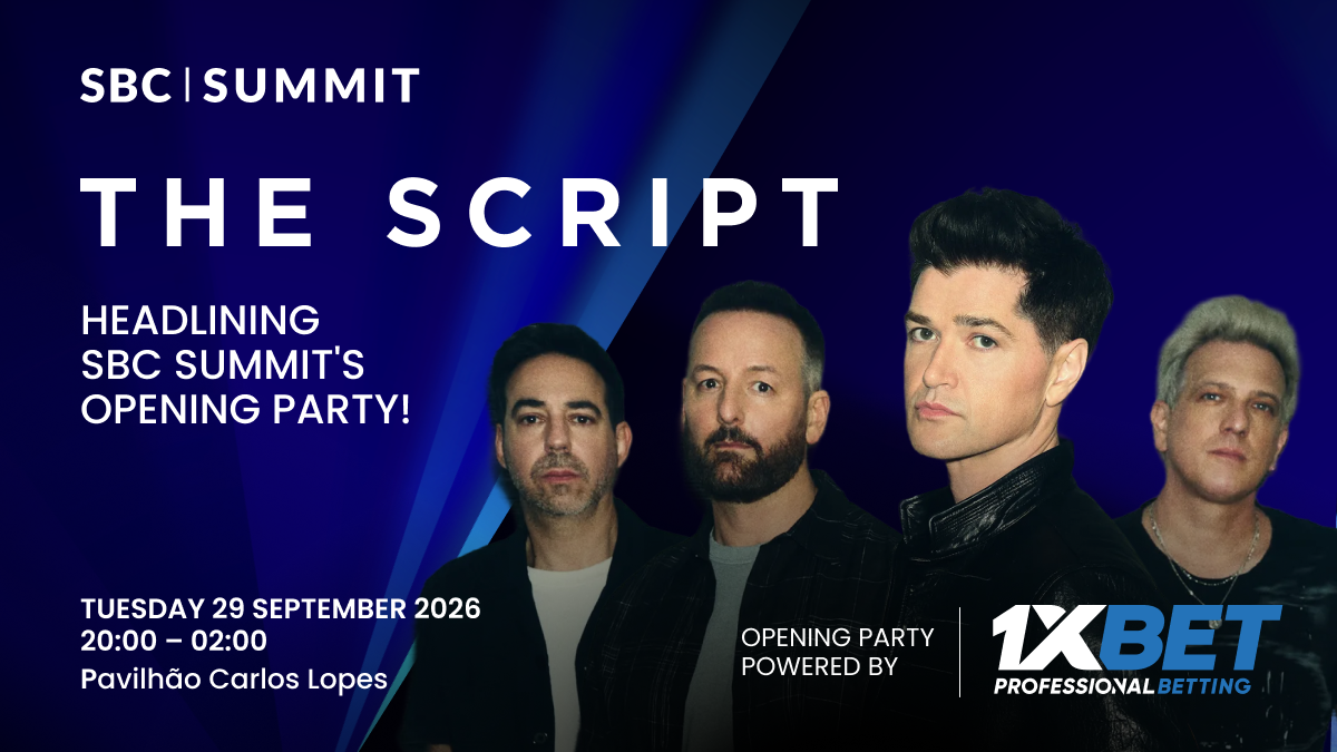 The Script headlining the SBC Summit 2026 Opening Party in Lisbon on 29 September 2026