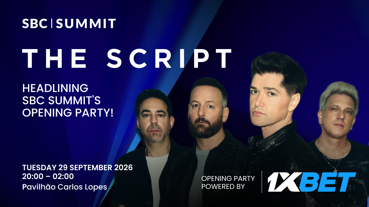 The Script headlining the SBC Summit 2026 Opening Party in Lisbon on 29 September 2026