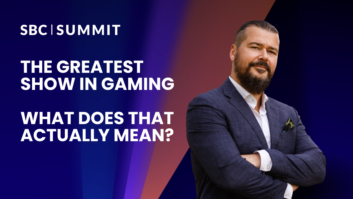 Rasmus Sojmark featured in SBC Summit artwork for “The Greatest Show in Gaming: What Does That Actually Mean?”